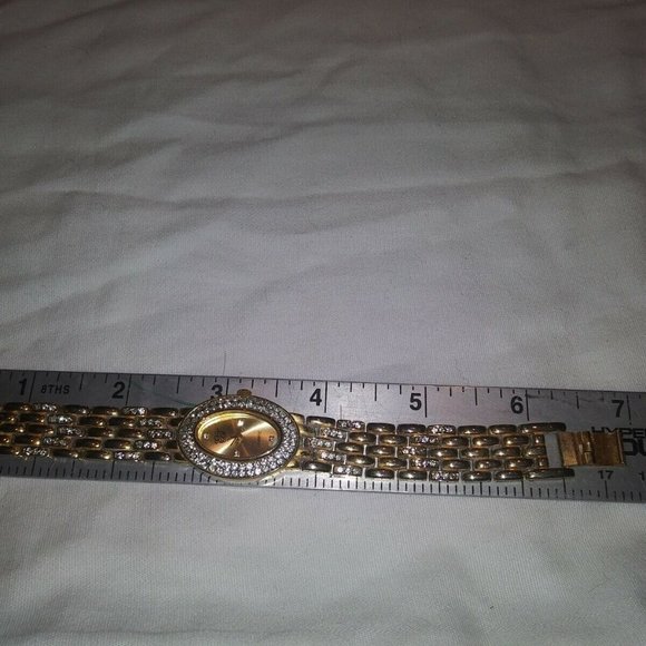 EJ LADIES OVAL FACE WRISTWATCH w/DIAMOND CHIPS CA 00587 - Picture 5 of 12